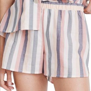 Madewell Bedtime Lonnie Stripe Pajama Shorts
